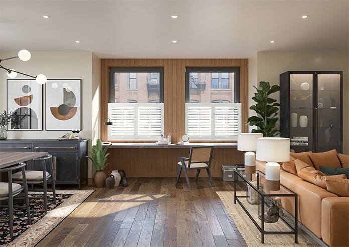 Bromley, Paper White - Cafe Style Plantation Shutter - Image 8